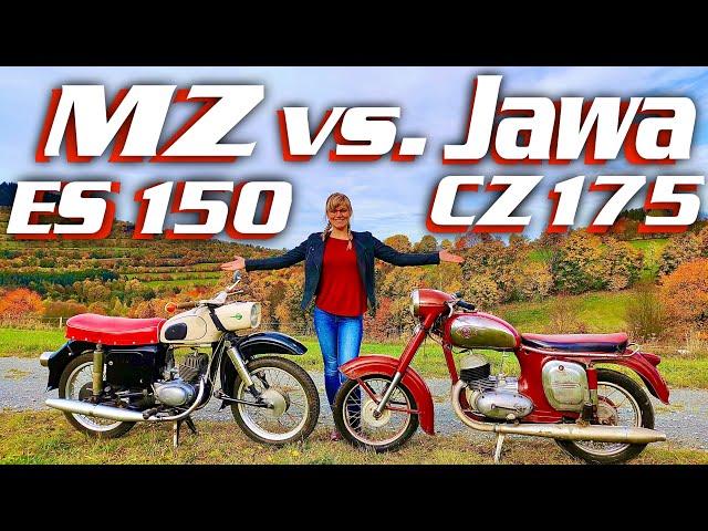 MZ ES 150 Bj. 1966 vs. CZ 175 Bj. 1962 Vergleich Sound Technik Probefahrt Jawa DDR Oldtimer Blondie