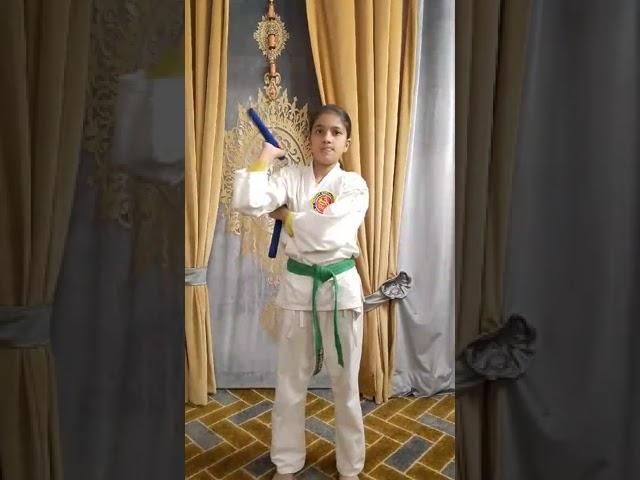 Nunchaku home training by Manahil Zai member of Nadeem Martial arts Academy Rawalpindi.