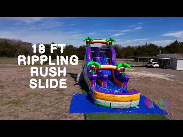 Rippling Rush 18 ft Inflatable Waterslide