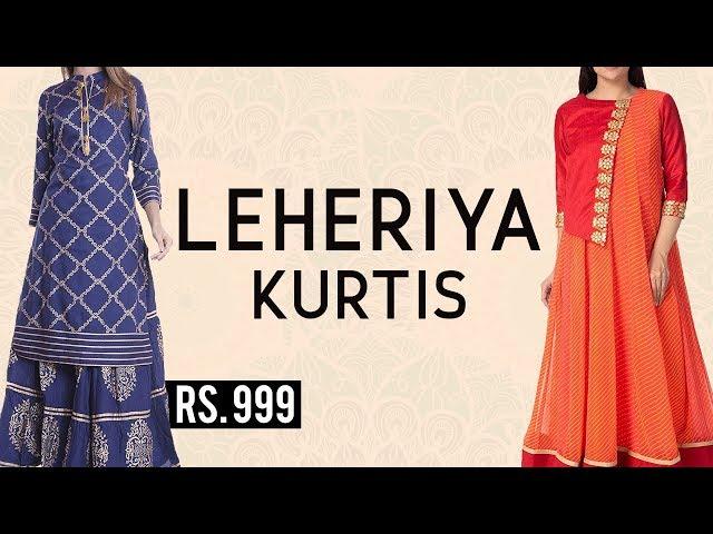 Top 10 Leheriya Kurtis Collection | Latest Kurtis Collection 2019 |  Forward Fashion