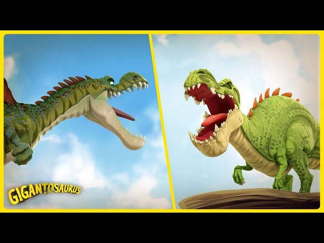 New Dino in Town!  Can Giganto Stop the MEAN Spinosaurus? | Gigantosaurus Action Showdown