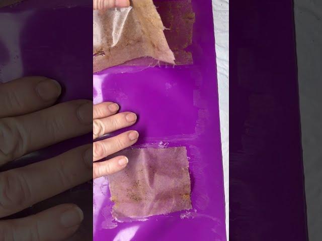Series 5 of 100 Kooky Tea Bag paper prepared with the fluid medium on top of the teabag, then paint