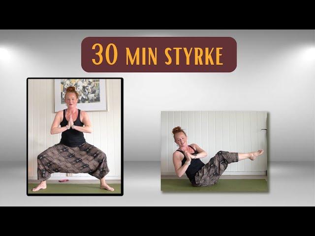 30 MIN STYRKE-YOGA FOR HELE KROPPEN/ YOGA MED ANE