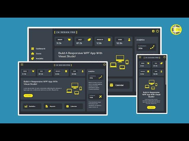 WPF - Responsive UI Design | MVVM | XAML | C# | Tutorial