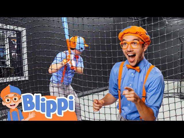 Baseball Blip | Classic Blippi Adventures | Vehicle Videos for Kids | Moonbug Kids