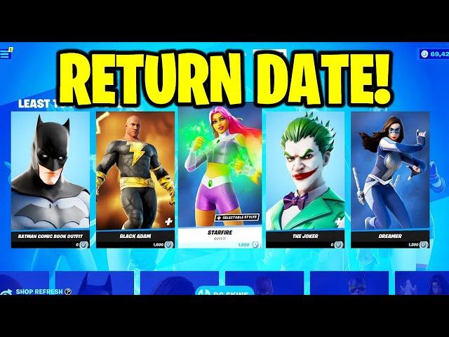 Skins DC Return Date Item Shop Fortnite