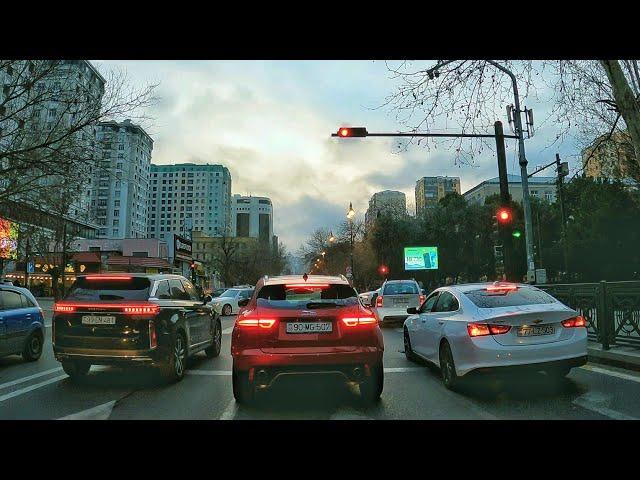 Driving in Baku streets (14 March 2024) Baku city , Azerbaijan - DRIVING TOUR 4K - Downtown