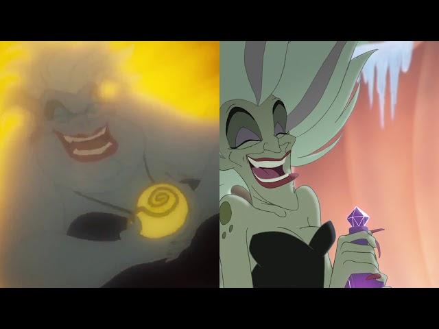 Ursula and Morgana Chuckling Evily Comparison