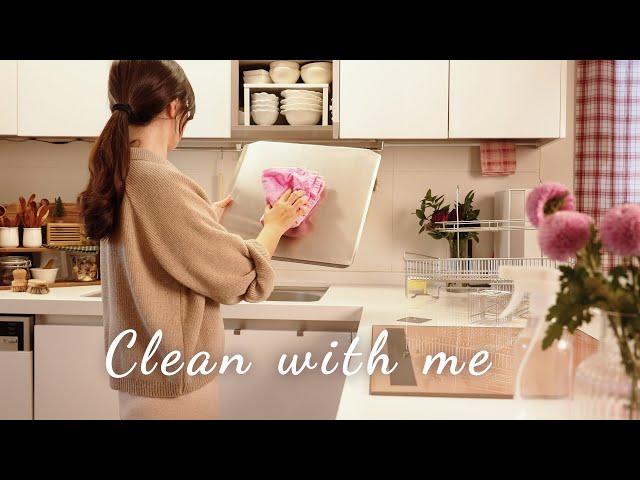 Easy Kitchen cleaning that makes an old kitchen look newㅣCleaning & Cooking with meㅣMotivation VLOG