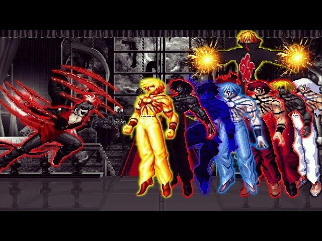 [KOF Mugen] 1 Vs 8 | Evil Blood Iori Vs Super Bosses Orochi Team