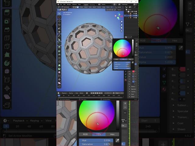 Howto Model a honeycombed sphere