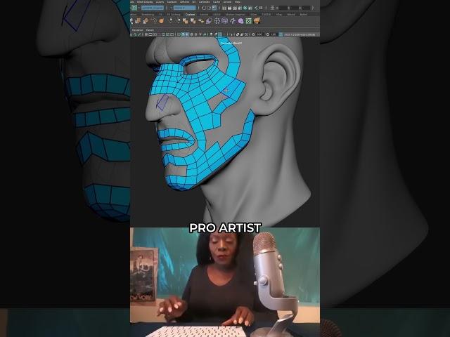 Noob VS pro artist 3D  #maya #3d #artist #blender #retopology #3dart