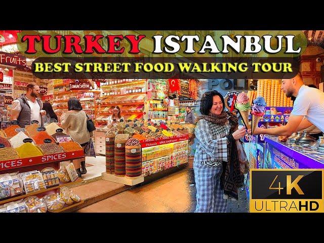 Exploring Istanbul's Heart: Grand Bazaar, Eminonu & Spice Market 4K Walking Tour