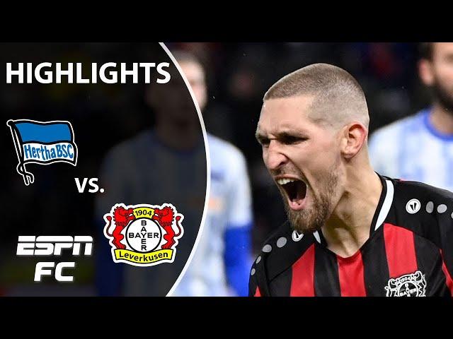 Bayer Leverkusen nets late goal to save point vs. Hertha Berlin | Bundesliga Highlights | ESPN FC