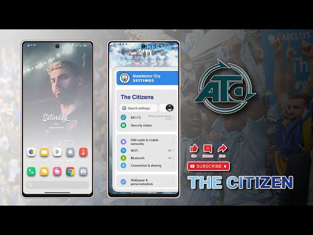 New Theme For miui v12-v12.5 || Manchester City - The Citizen Theme