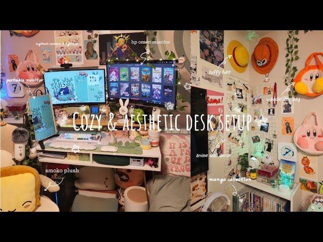 My first cozy desk setup| in-depth tour