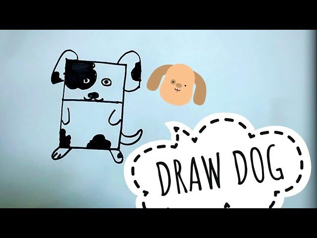 Draw a dog || Only drawing for kids || linkon art space