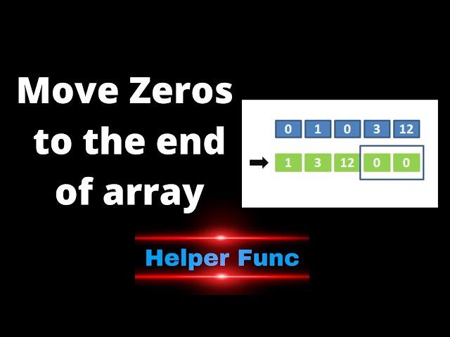 Move Zeros to the end of array | Two pointers | Coding Interview Problem | Leetcode