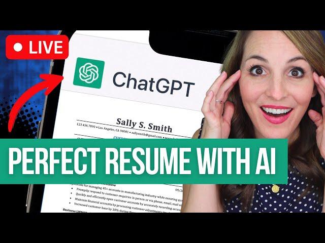  (LIVE) Perfecting Your Resume Using AI Technology - A ChatGPT Tutorial For Job Seekers!