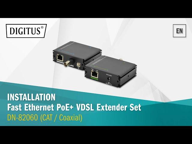 DIGITUS® Fast Ethernet PoE+ VDSL Extender Set, 500 m (DN-82060)