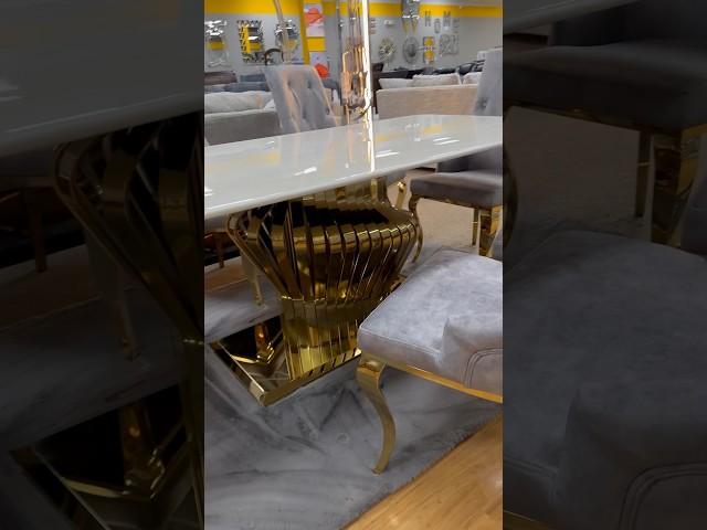Luxury marble table with velvet chairs- Maya’s Furniture #youtubeshorts #youtube #youtuber