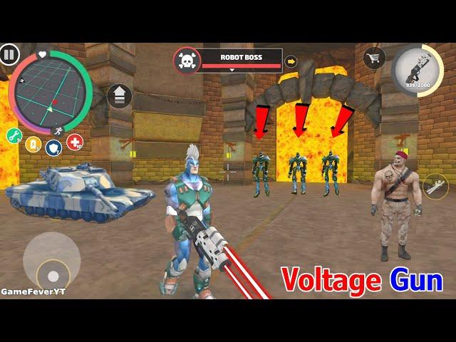 Rope Hero: Vice Town (Dual Laser Voltage Gun Shoot Robot Boss)Rope Hero vs Robot Boss - Gameplay HD