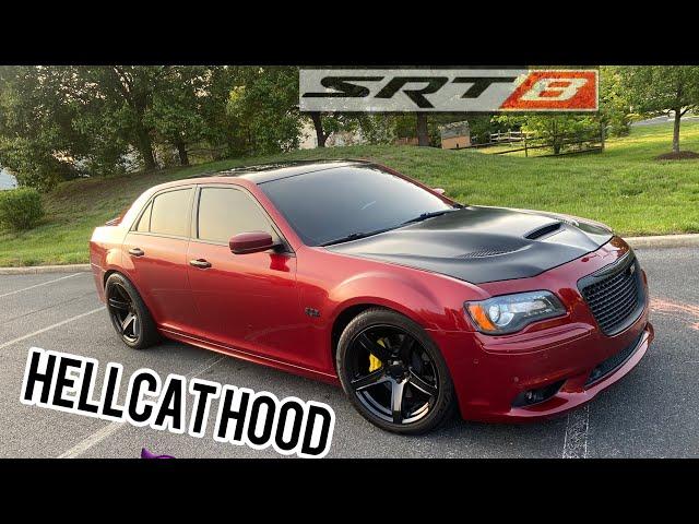 UNBOXING & INSTALLING HELLCAT HOOD ON MY SRT8 300!!