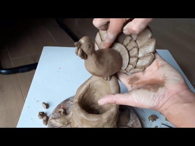 Two Lessons For Learning To Sculpt Turkey With Clay | DIY Clay Animal Sculpture