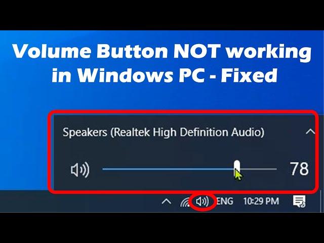 Volume icon NOT working in Windows - Quick Fix