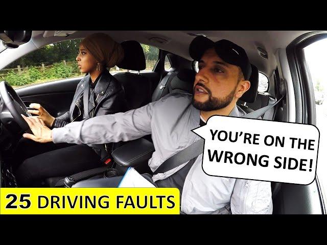 FAILS With 25 Driving Faults But Still Thinks She Has PASSED