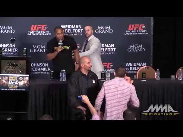 Daniel Cormier, Ryan Bader Clash at UFC 187 Post-Fight Press Conference
