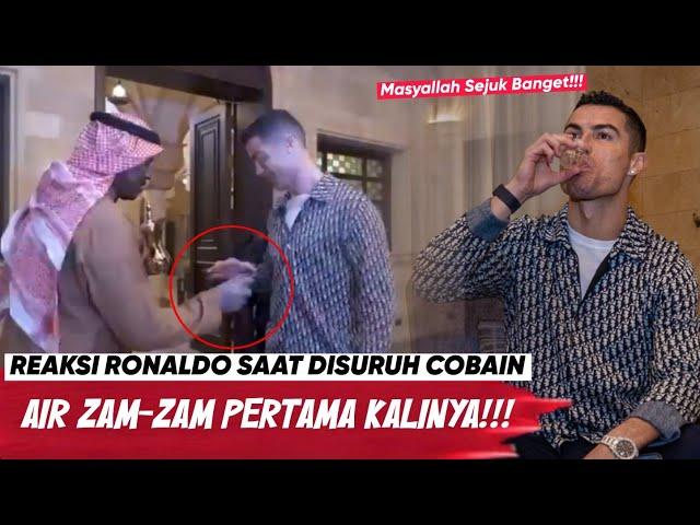 TRY ZAM-ZAM WATER FOR THE FIRST TIMESee Ronaldo's reaction when served Zam-Zam water