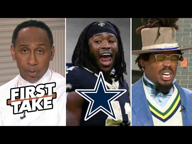 FIRST TAKE | Cowboys should trade for Alvin Kamara - Cam Newton: They need some dogs in Dallas