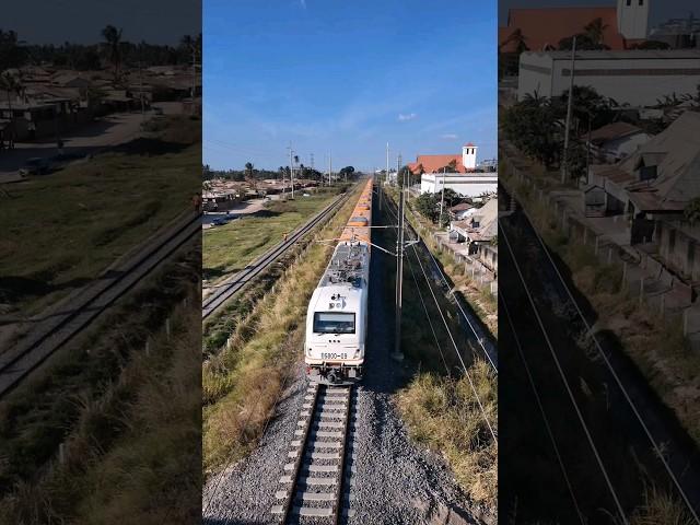 Electric Trains of Tanzania.Just the normal speed within town #tanzania #electrictrain #sgr