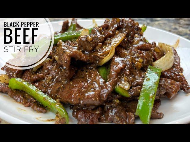 Black Pepper Beef Stir Fry Recipe | Simple Juicy And Tender Pepper Steak Stir Fry