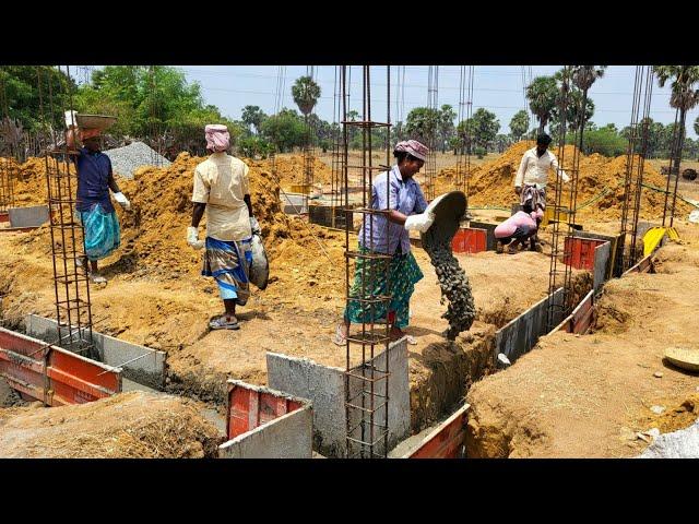 Strongest! Construction of PlinthBeam Techniques_2BHk Reinforcement Underground Beam Concrete