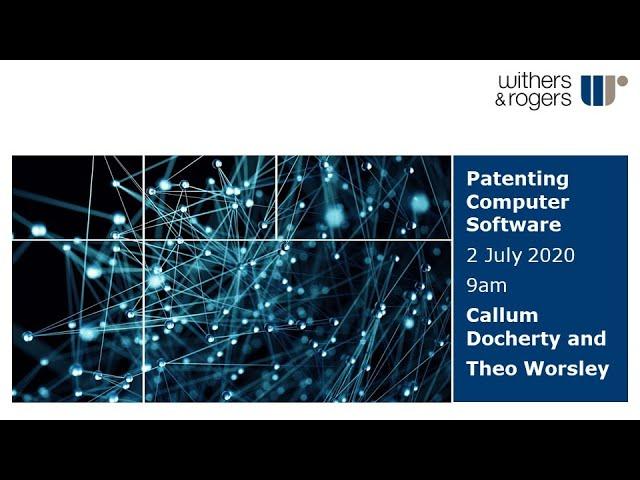 WEBINAR:  Software Patents