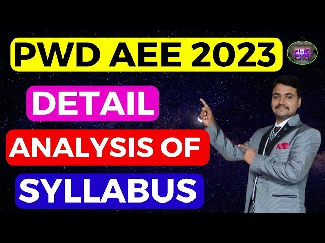|| PWD AEE DETAIL ANALYSIS OF SYLLABUS 2023 || PWD AEE EXAM PATTERN 2023 ||