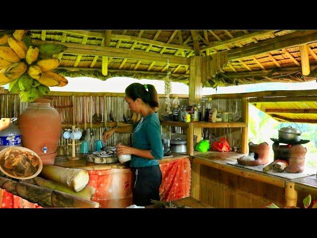 Simple Filipino Meal "Labong & Bananacue" | Farm life Philippines