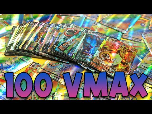 Opening Box of 100 VMAX Pokemon Cards from Aliexpress