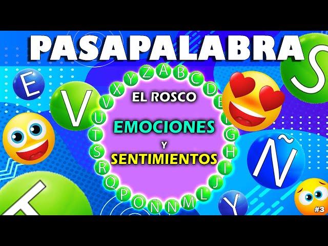 TEST DIVERTIDO  PASAPALABRA De EMOCIONES y SENTIMIENTOS  MEJORA tu CONCENTRACIÓN  PASATIEMPOS