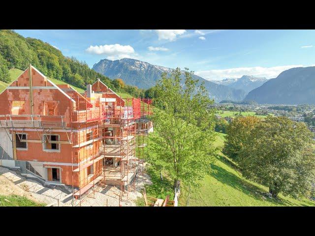 Rohbau der Sunleitn-Residenz:‍️Meilenstein zur Traumimmobilie im Salzkammergut in Österreich