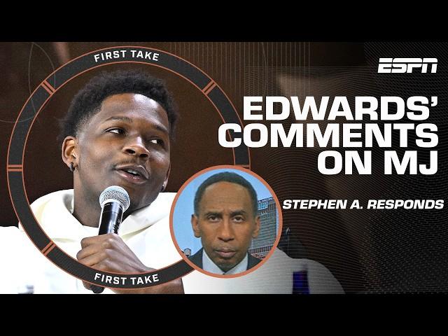 Stephen A. dispels Anthony Edwards' Michael Jordan comments: 'He just doesn't know!'  | First Take