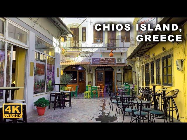 Chios Island, Greece Walking Tour 2022 | 4K