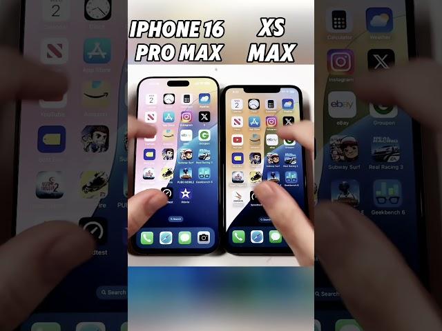 iPhone 16 Pro Max vs iPhone XS Max  Evolution of Speed! The Ultimate Battle!  #Shorts#viralvideo