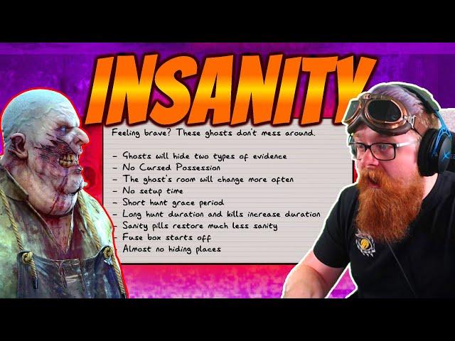 I CRUSHED Phasmophobia's Newest Difficulty - INSANITY MODE!!!