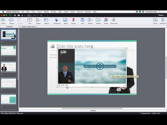 Importing and managing video with Adobe Captivate (2017 Release)