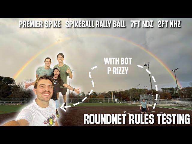 Atlanta Roundnet (Spikeball) Rally Ball + 2ft NHZ + 7ft NDZ Rule Testing Full Pickup Highlights