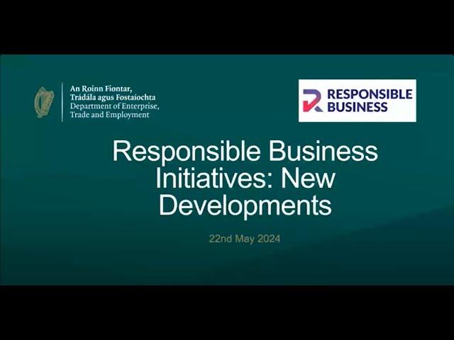 Webinar – Responsible Business initiatives: Rising expectations