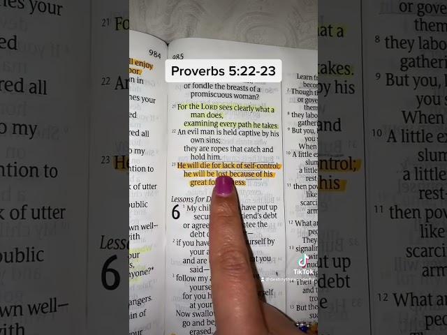 Proverbs 5:22-23